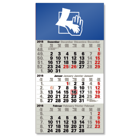 3-Monatskalender für das Folgejahr