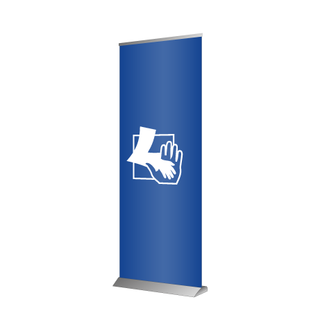 Roll-Up Deluxe | B 85 cm x H 153 - 200 cm | einseitig bedruckt