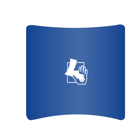 Textilwand ALU | 240er gebogen | einseitig bedruckt